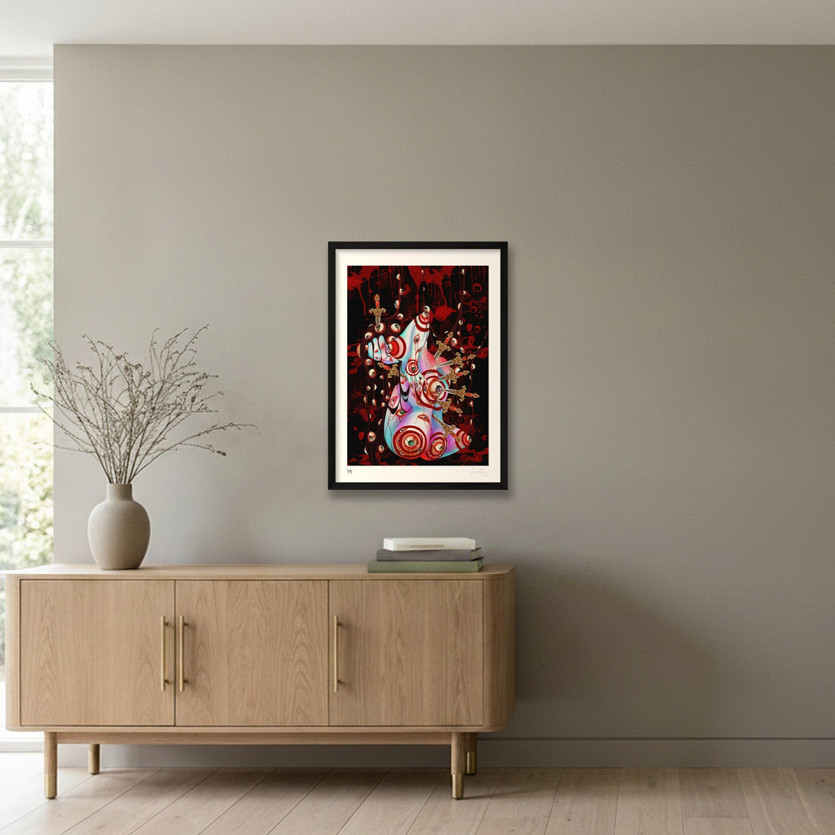 Knife Thrower — A2 (42×59cm, 17×23") Black Frame